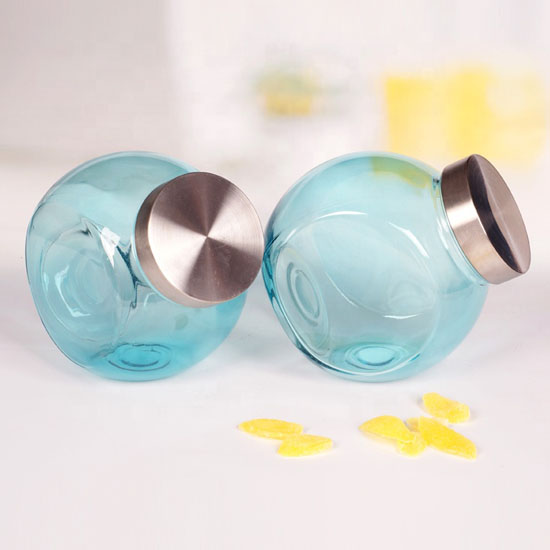 kitchen set colored glass jars wholesale