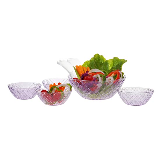 heat resistant glass bowl with tong