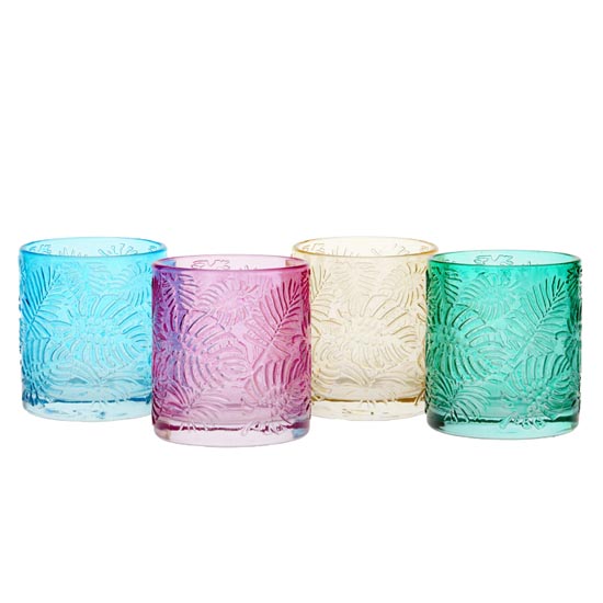200ml colored glass drinking cup set making manufacturer