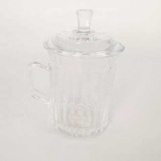 glass tea cup sets with lid and handle