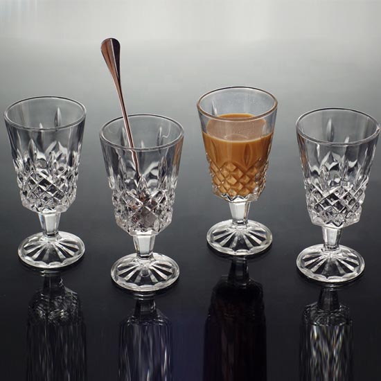high transparent glass coffee mug