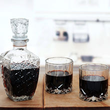 Diamond Shape Glass Whiskey Bottle