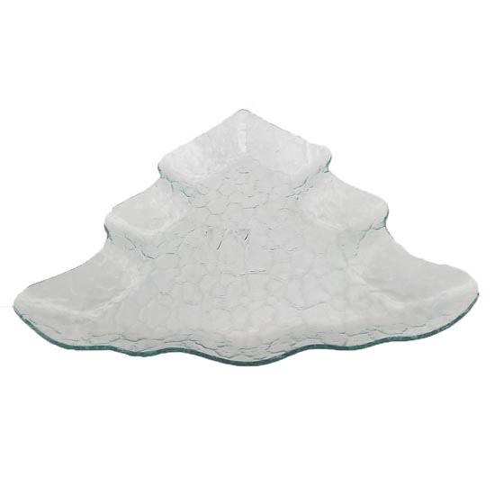 Pine tree shape clear glass plate