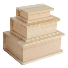 factory sale FSC&BSCI book shape wooden bedroom jewelry