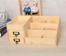 Natural color handmade customized wooden storage box wood de