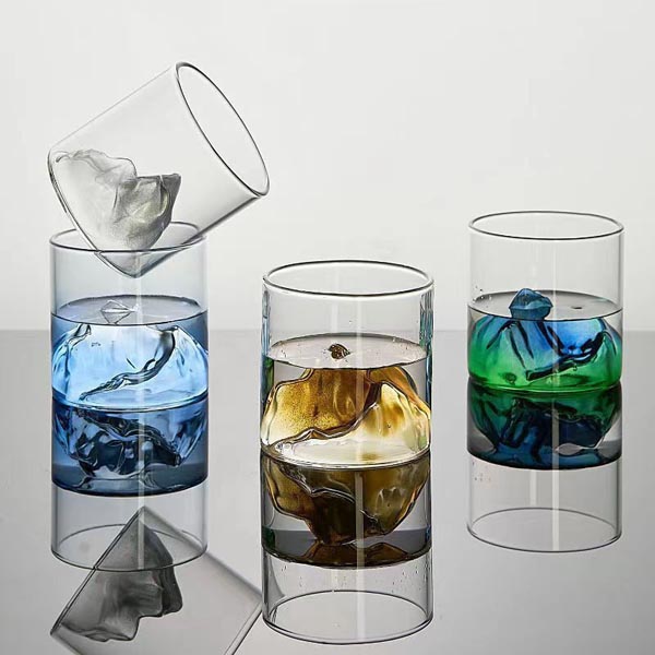 Colored mountain viewing cup